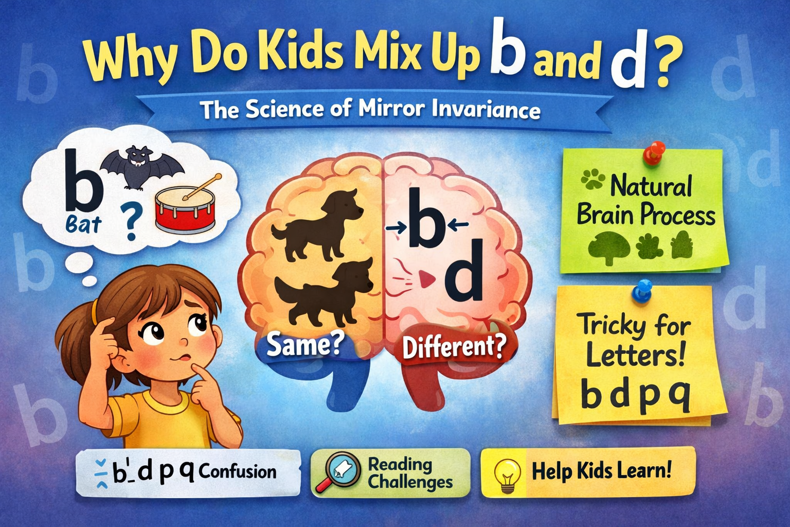 🧠 Why Some Children Mix Up b, d, p, and q