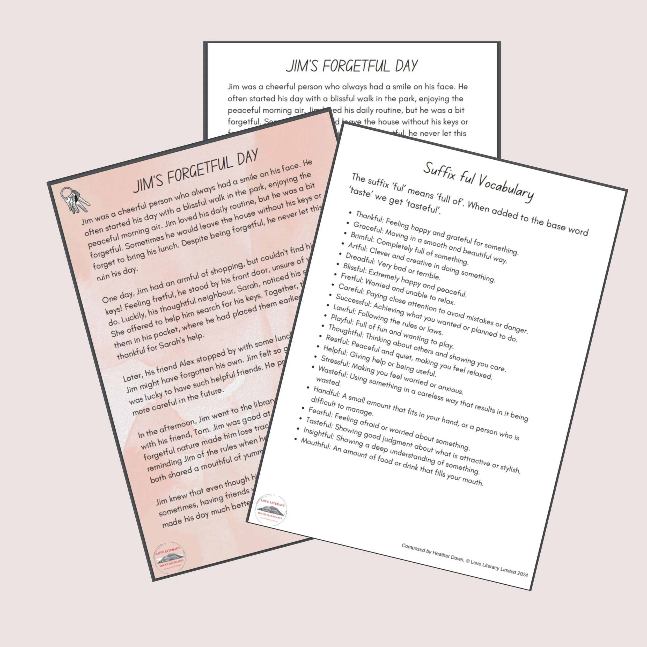 Jim’s Forgetful Day – a suffix ‘ful’ text