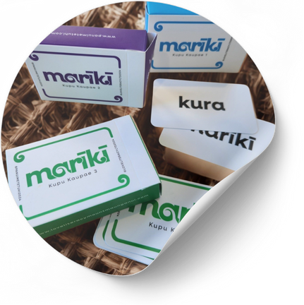 Marīkī kēmu pānui (reading game) designed with bilingual educators, helping learners develop decoding and phonological awareness in te reo Māori, while promoting language, culture, and whānau engagement.