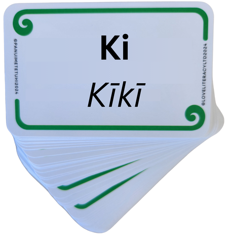 Kīkī — te reo Māori word meaning “to speak,” used in literacy and language learning resources.