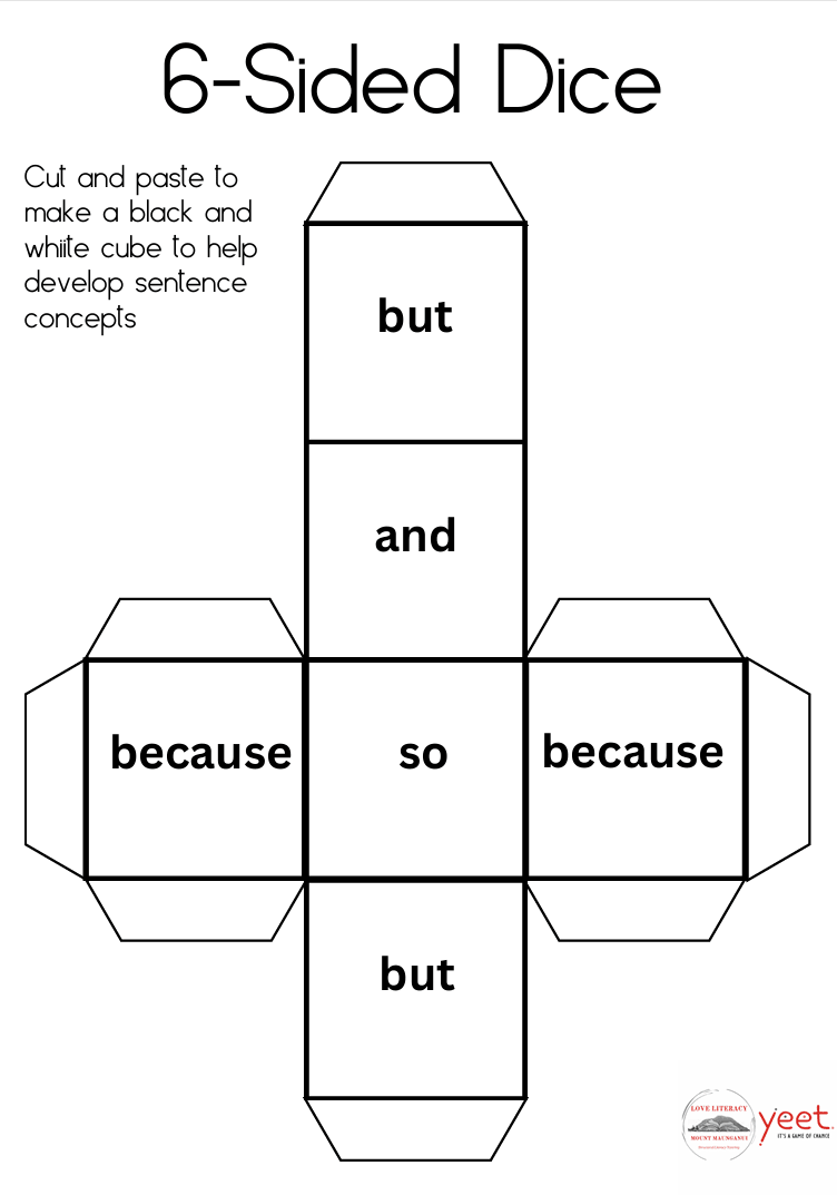6-Sided Sentence Conjunction Dice