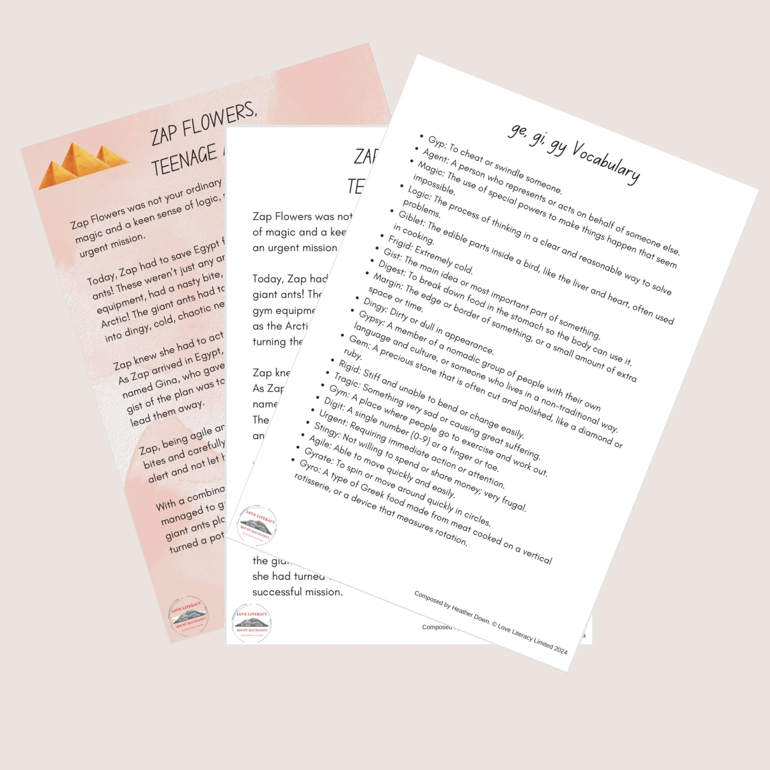 Zap Flowers – Teenage Agent! A soft ge, gi, gy text