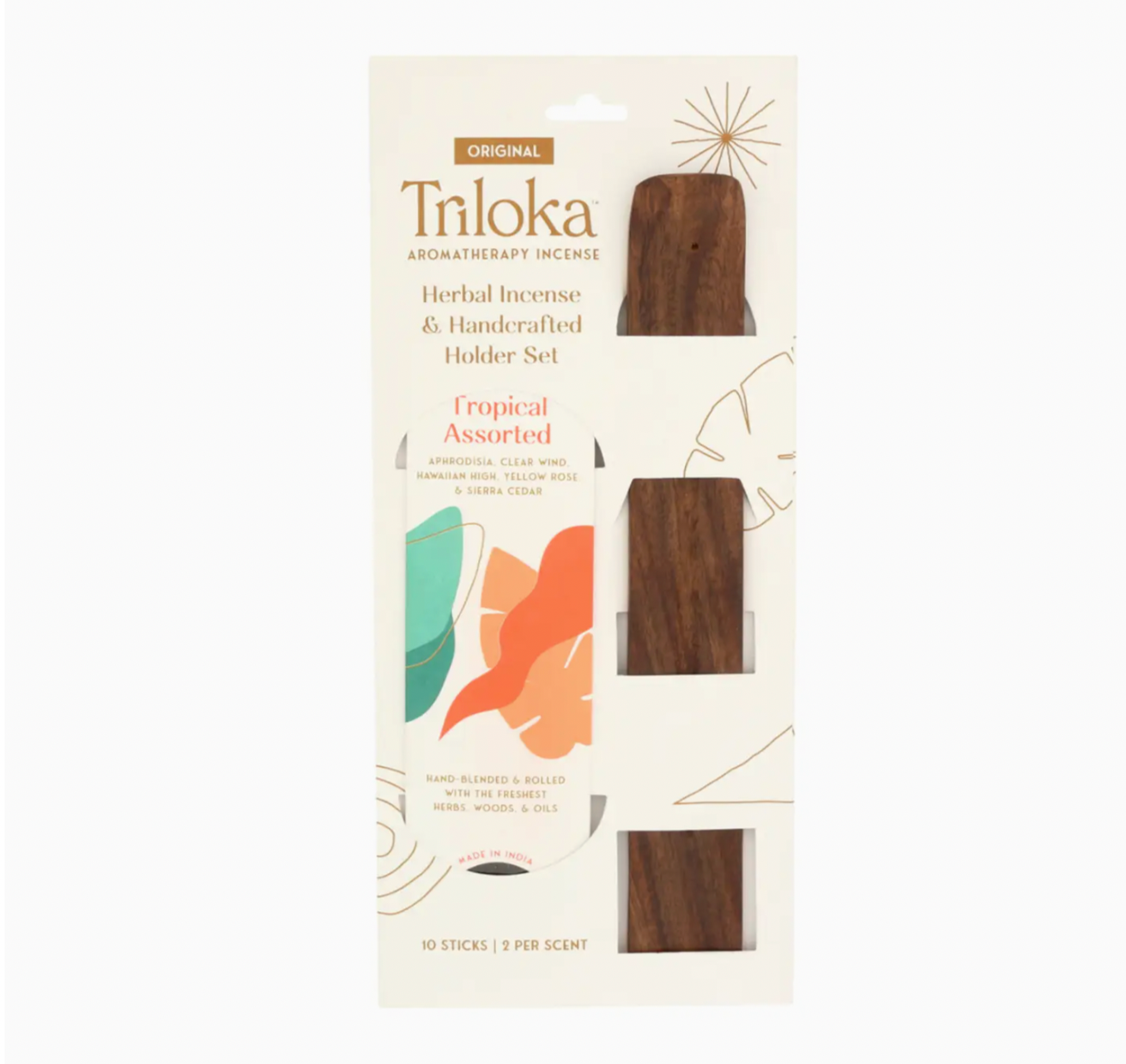 Triloka Incense & Holder Gift Set