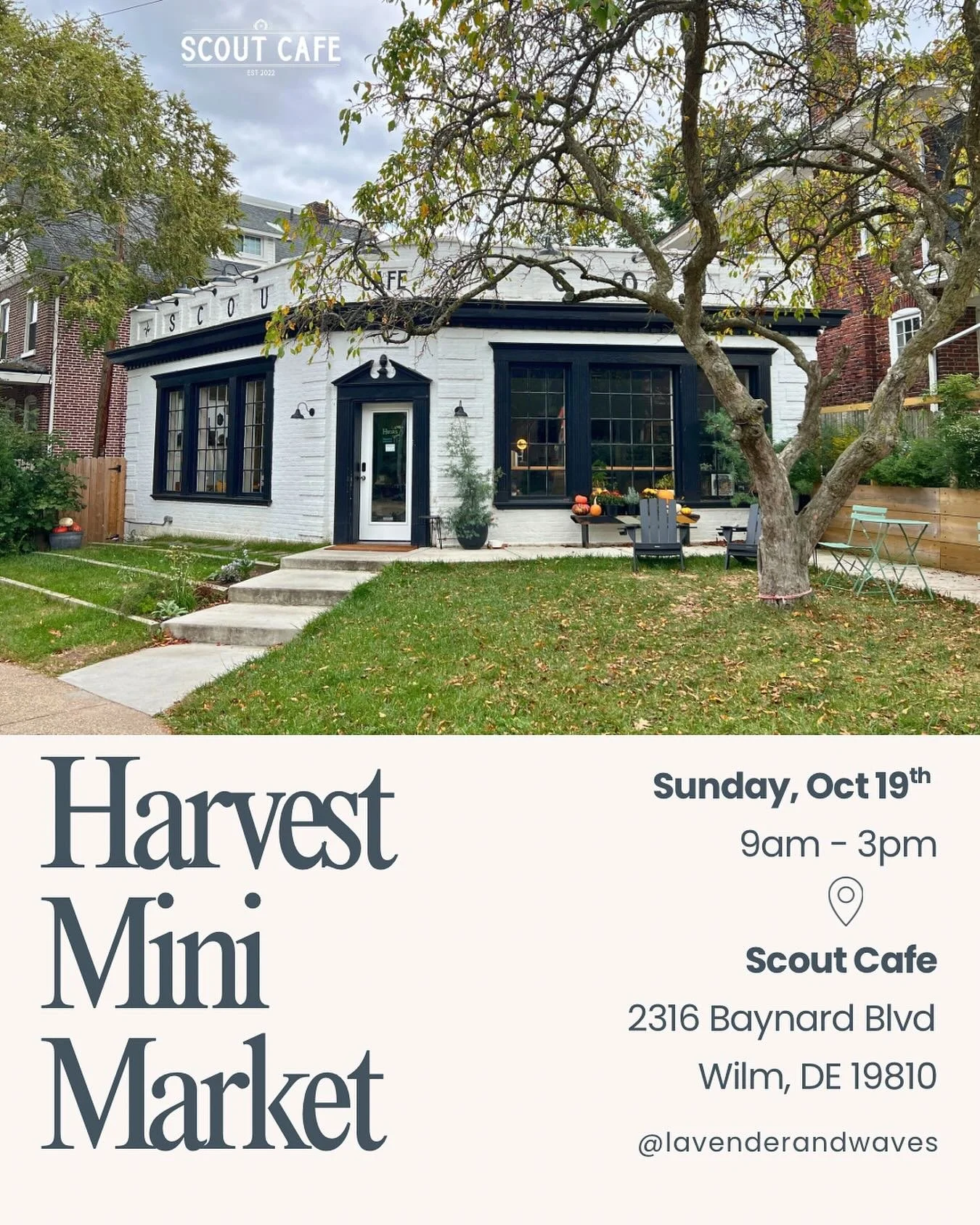 🍂 Scout Harvest Mini Market 🍁

Sunday, October 19th | 9AM &ndash; 3PM
📍 Scout Cafe | @this.is.scout.cafe 

Join us for local goods, cozy vibes, and community connections ✨

Grab a cup of coffee or a pastry from Scouts while you shop my handmade ro