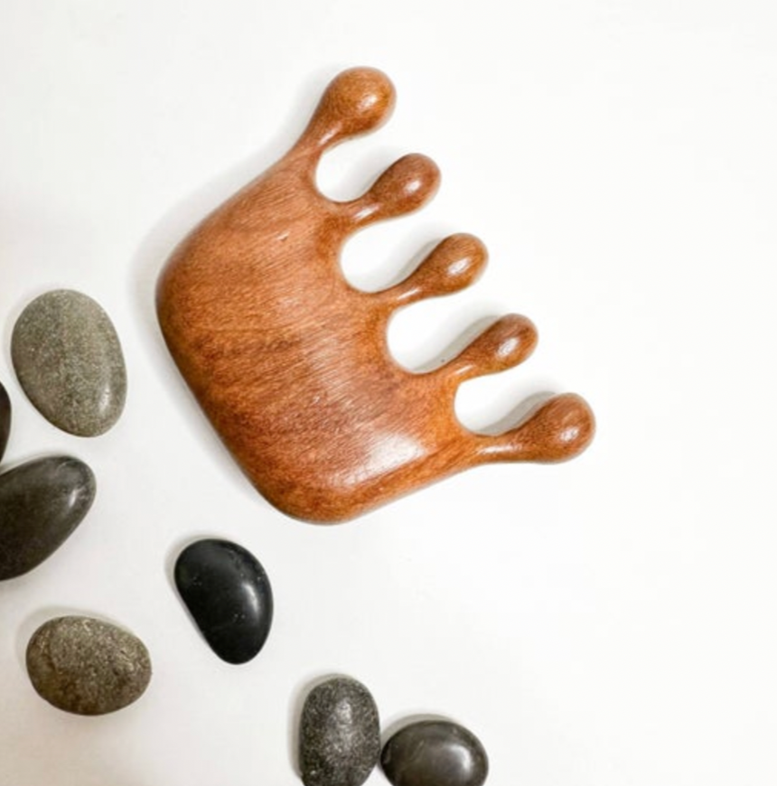 Scalp Massager - Natural Sandalwood