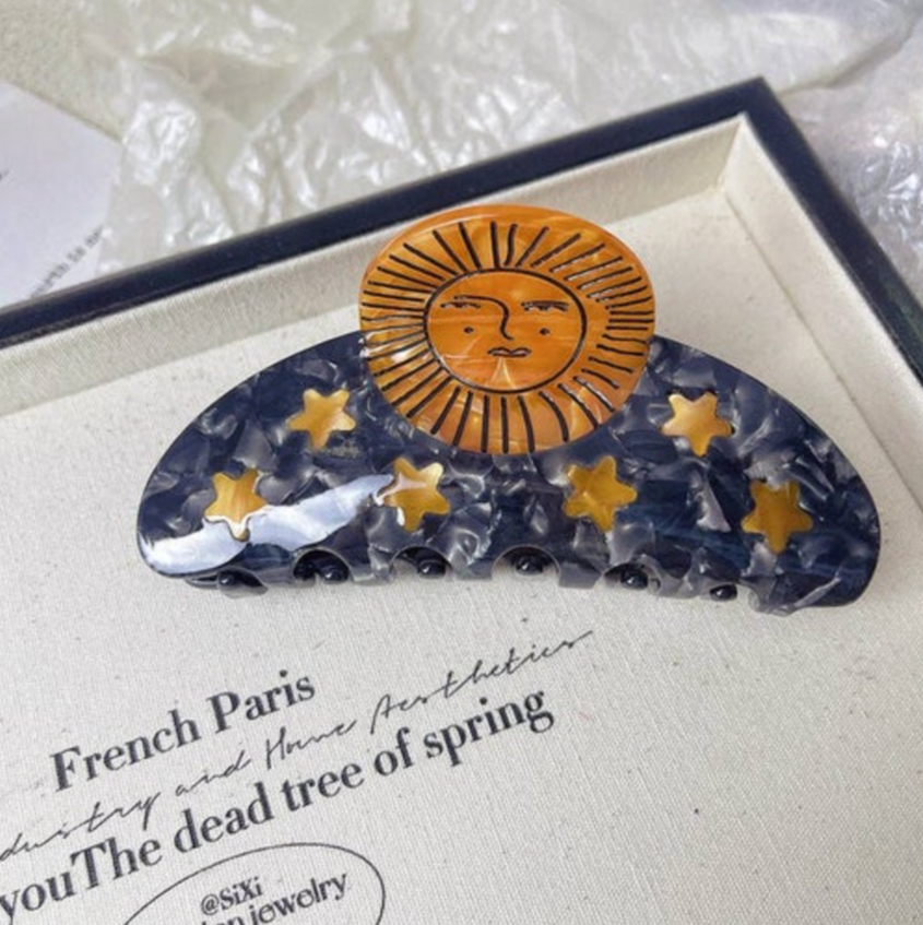 Sun/Moon Hair Claw Clip