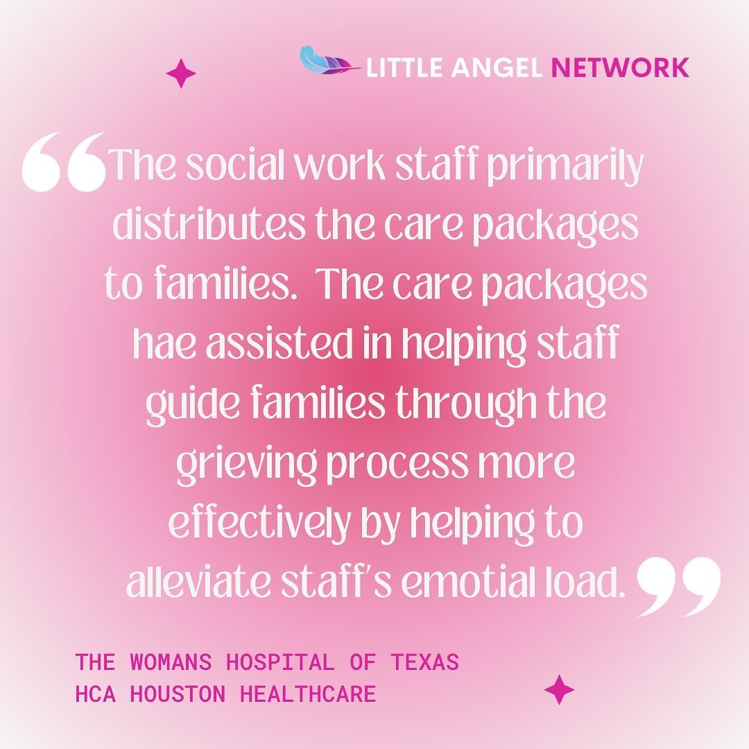 I can only imagine how difficult it must be for a social worker or nurse to tell a patient that their baby is no longer alive. 💔 With our care packages, it helps alleviate the staffs emotional load, and gives hope and healing to the families who are