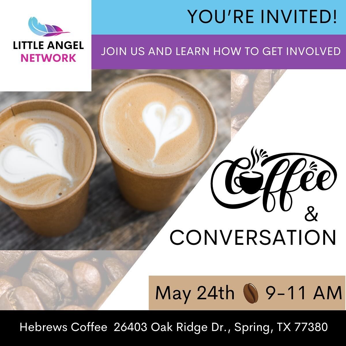Unfortunately our last scheduled Coffee &amp; Conversation was canceled due to weather &amp; flooding. 

However&hellip;we excited to announce that we have a new date!!