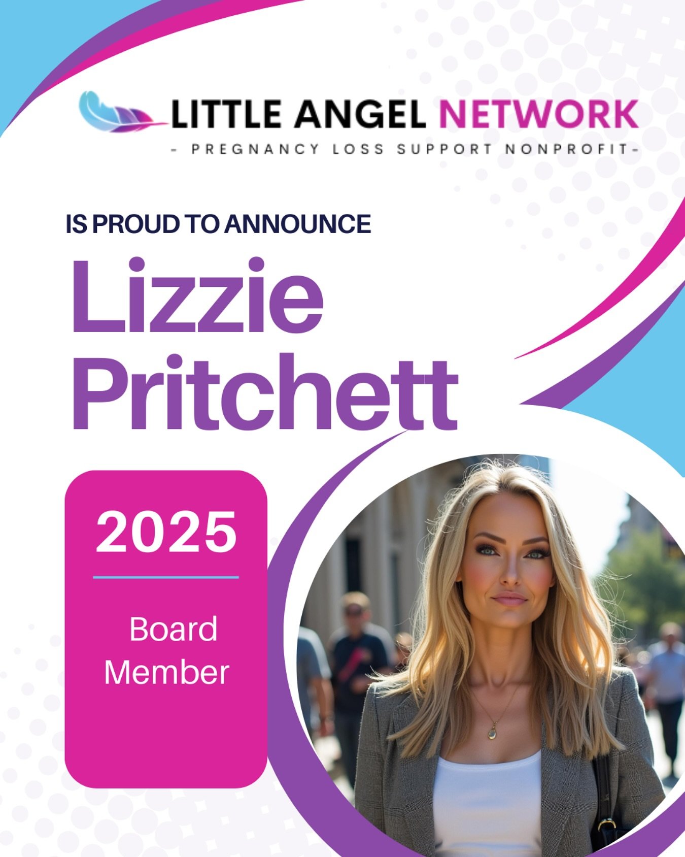 Help us welcome Lizzie Pritchett to the Little Angel Network Board for 2025! Lizzie brings a wealth of knowledge, heartfelt compassion, and a powerful passion for serving families impacted by pregnancy loss. Her dedication to community and advocacy m