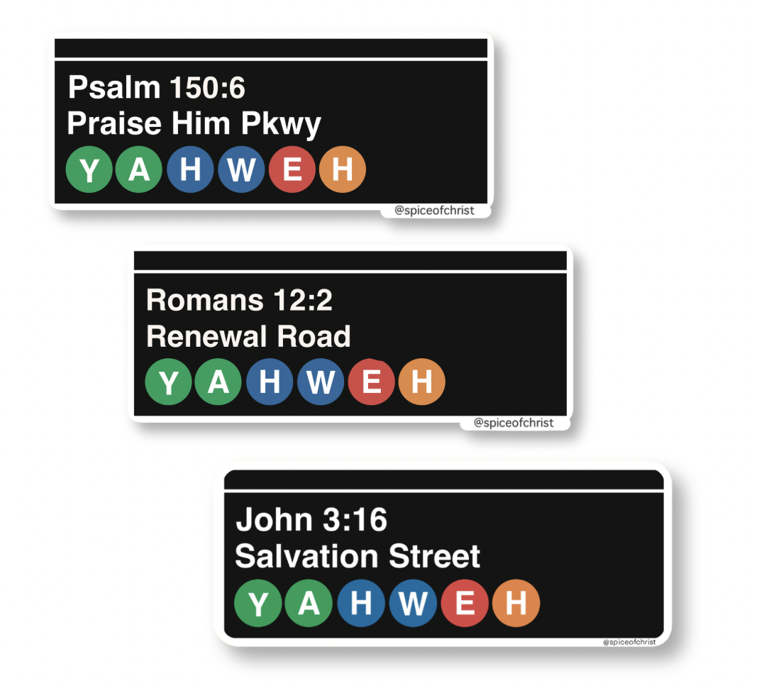 NYC Subway Stickers (3 Stops)  - 3" Sticker