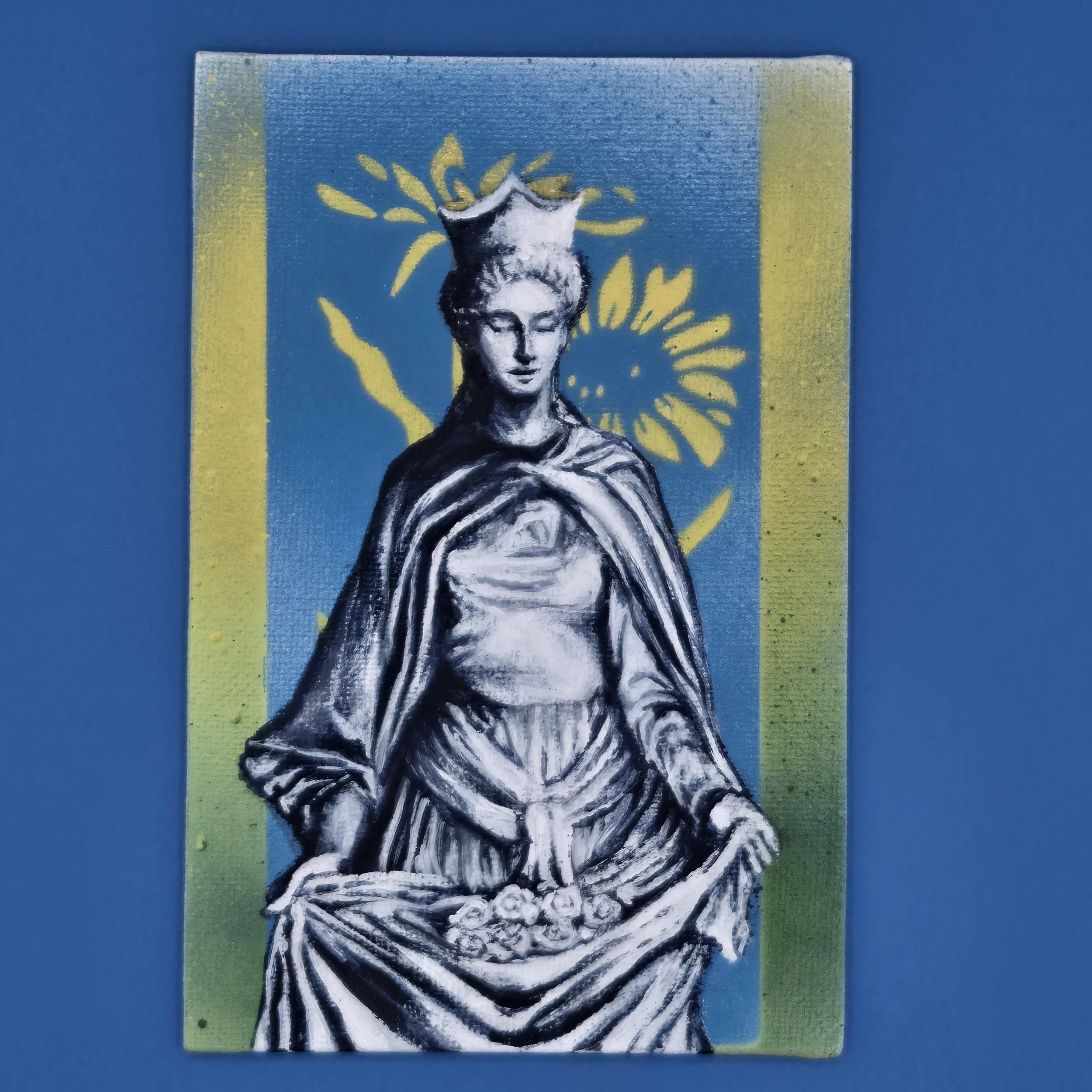"Chloris" - Original acrylic on canvas panel - 4" x 6" - 2026 - Erika Muecke