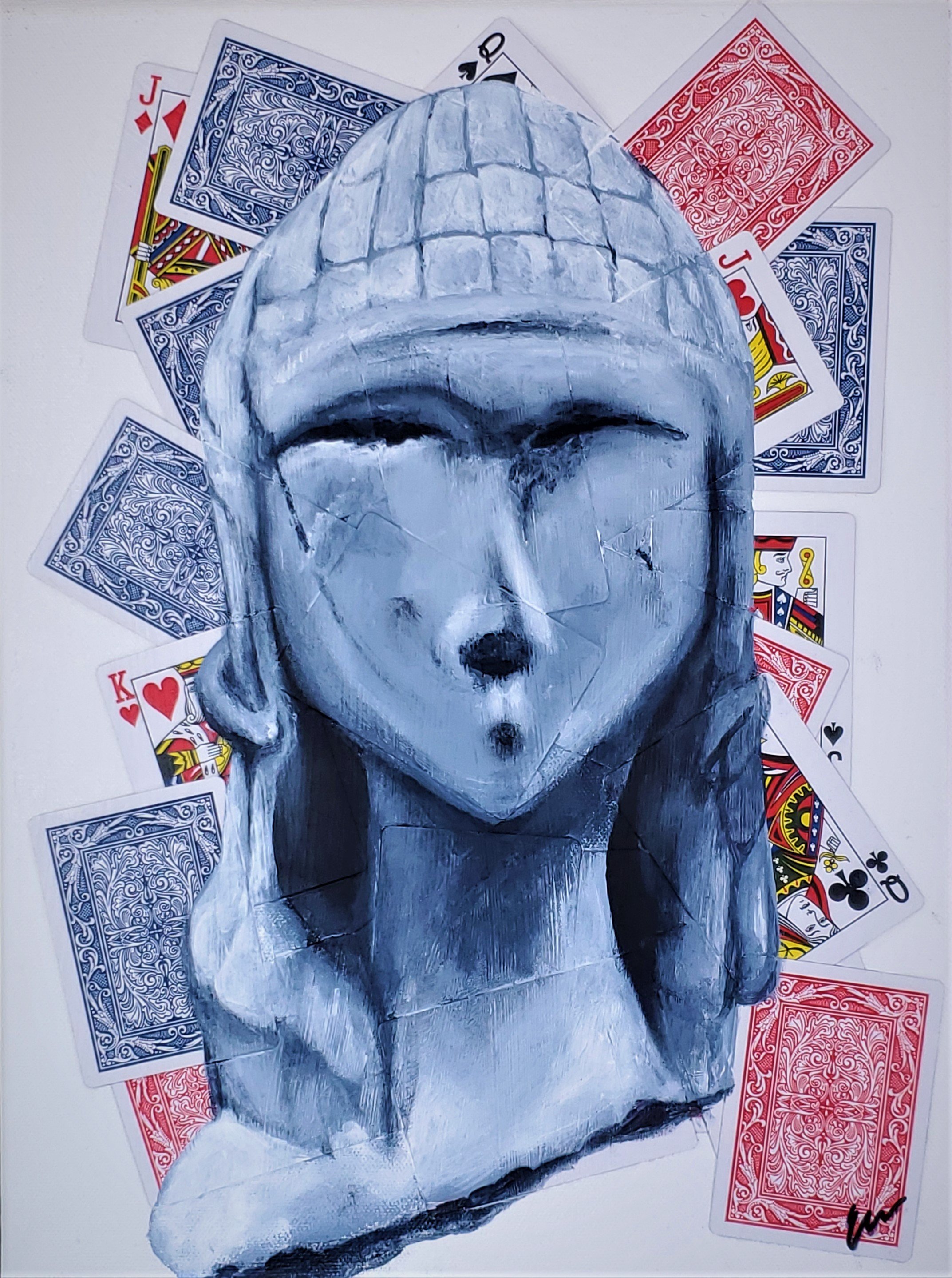 "Brassempouy and so much more..." - Original Acrylic - Size" - 2022