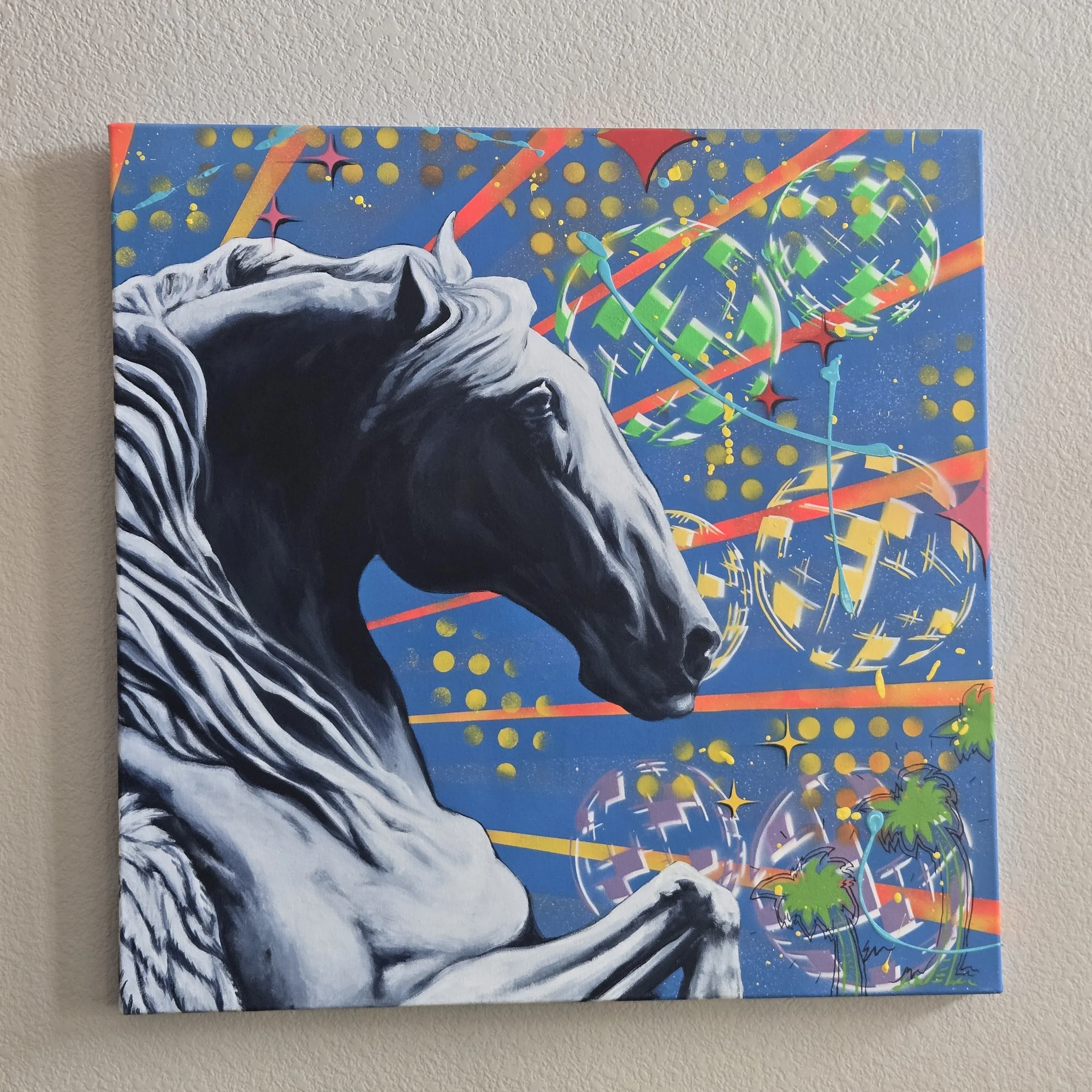 "The Show Part 2 " - Original Acrylic on Canvas - 30" x 30" - 2026 - Erika Muecke