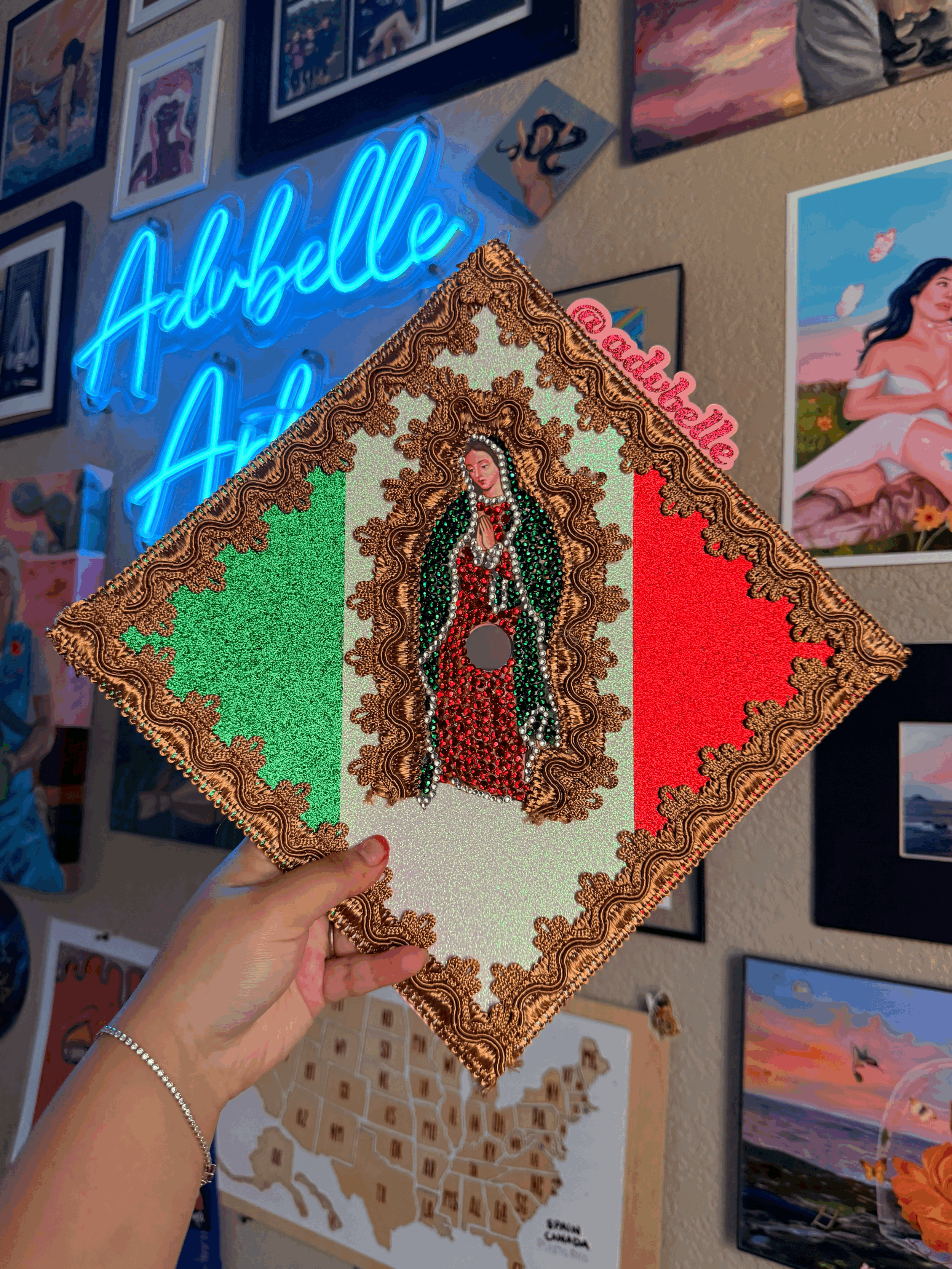 Virgen Rhinestone design