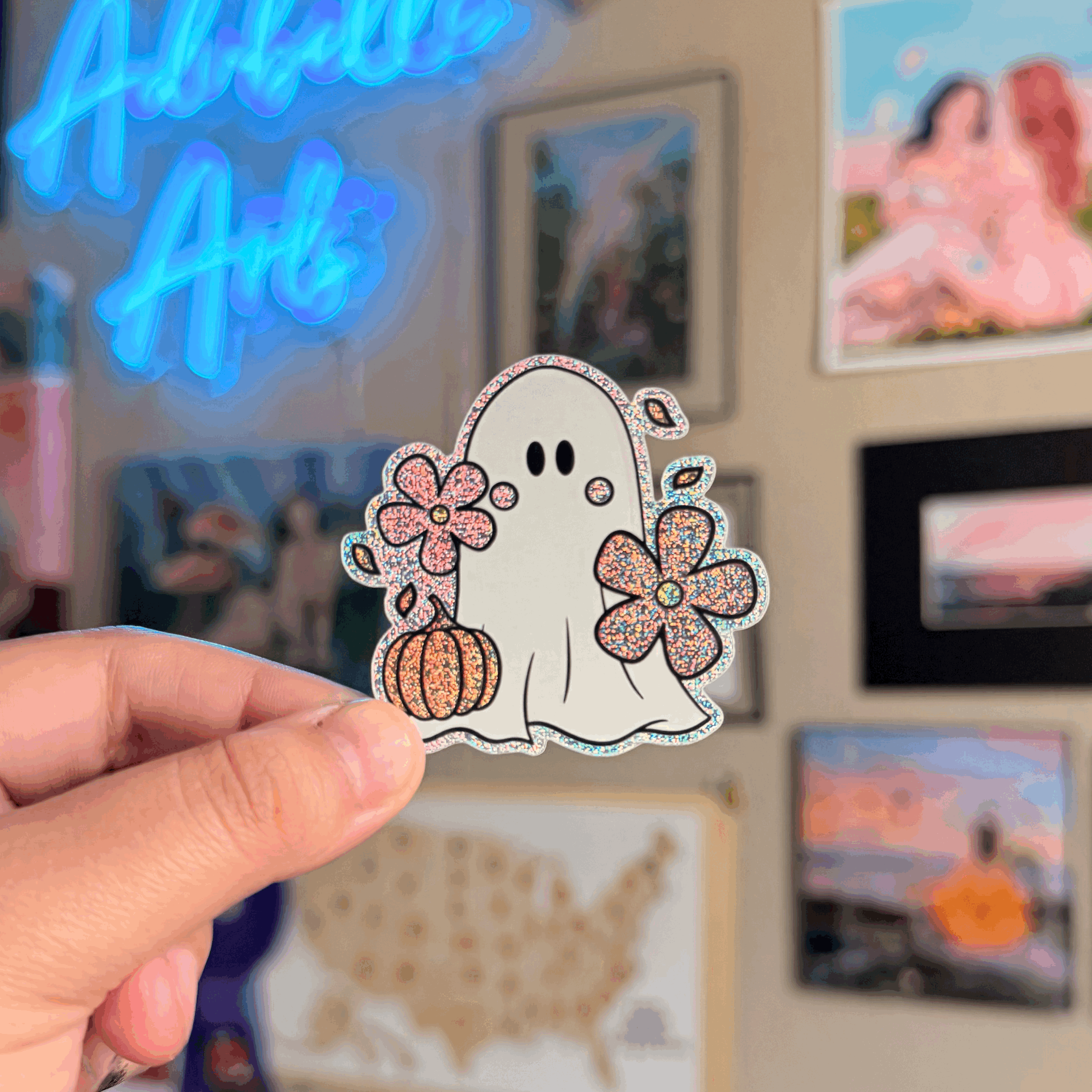 Pinky Ghost Sticker