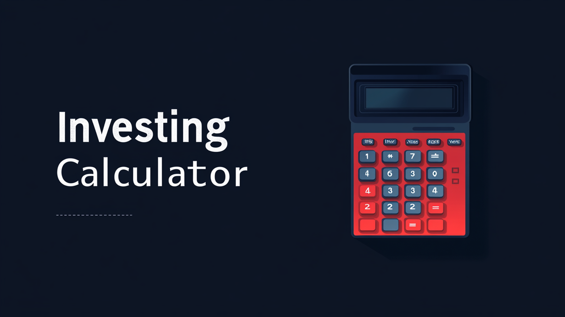 InvestGrow – Your Online Investment & Savings Calculator