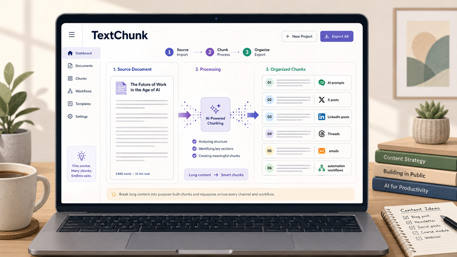How to Split Long Text Into Chunks for AI Prompts Fast