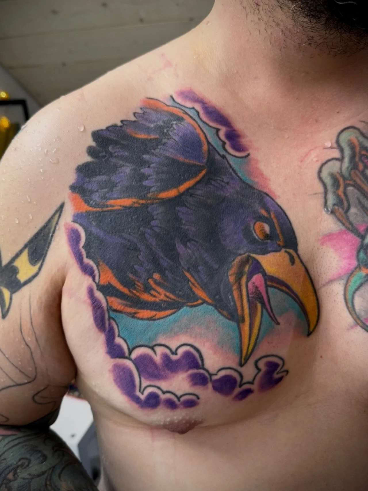 Cover up for my Homie @mat_everfrost  Isch e mega cools T&auml;gli xi ✌️

#coveruptattoo #crow #keineangstvorfarben #atelierlinewerk #tattoo