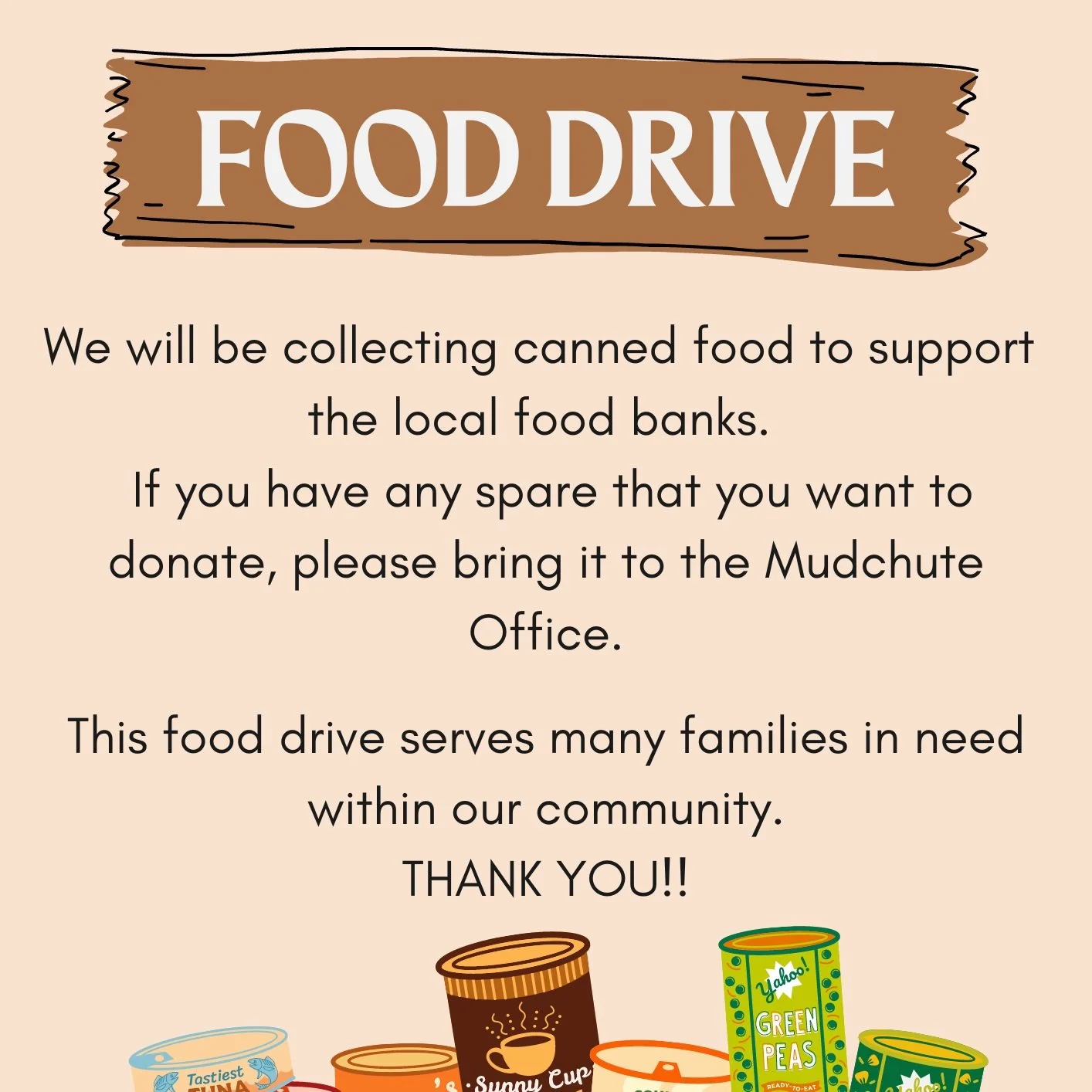 MUDCHUTE FOOD DRIVE