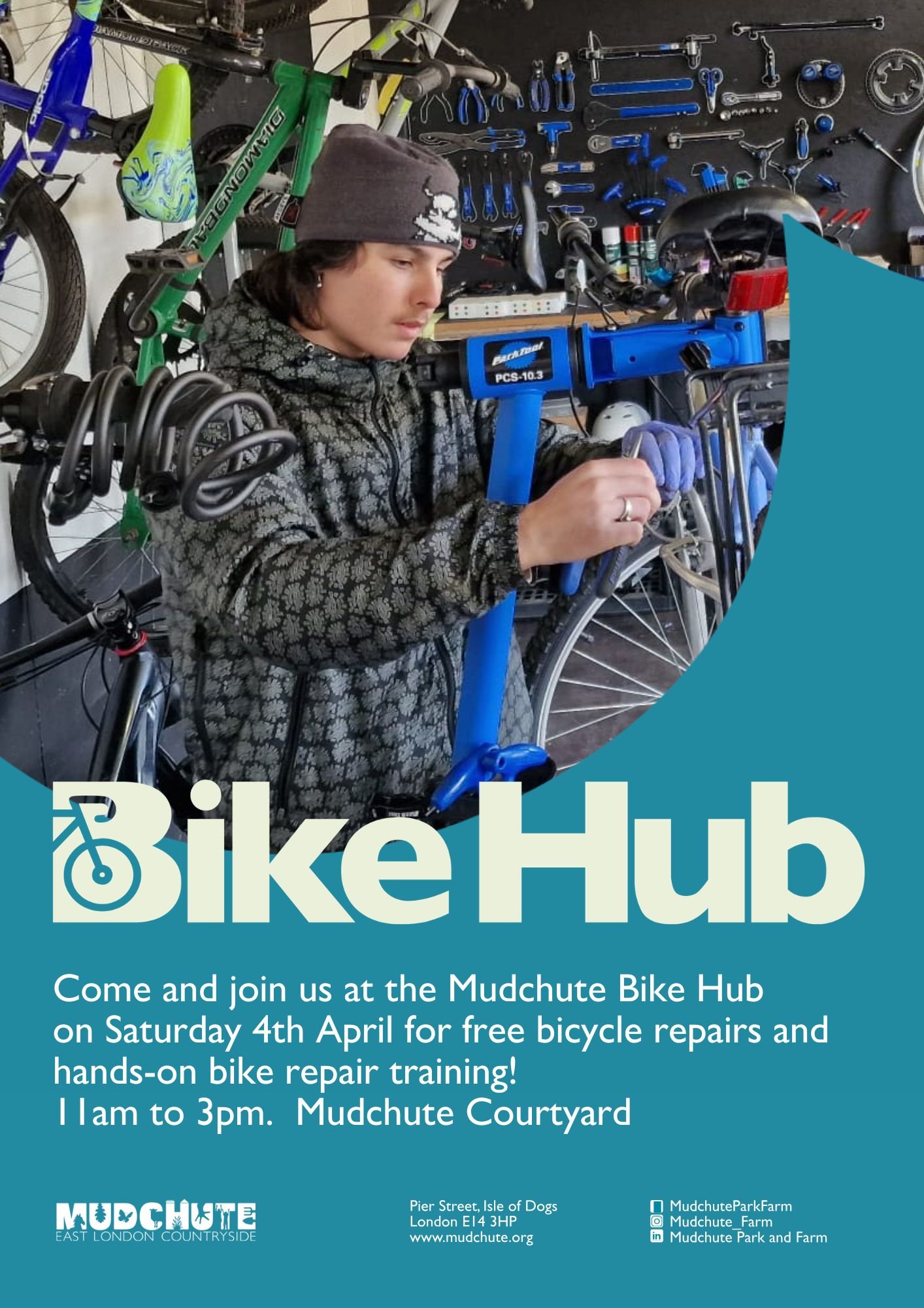Free BIKE HUB at Mudchute