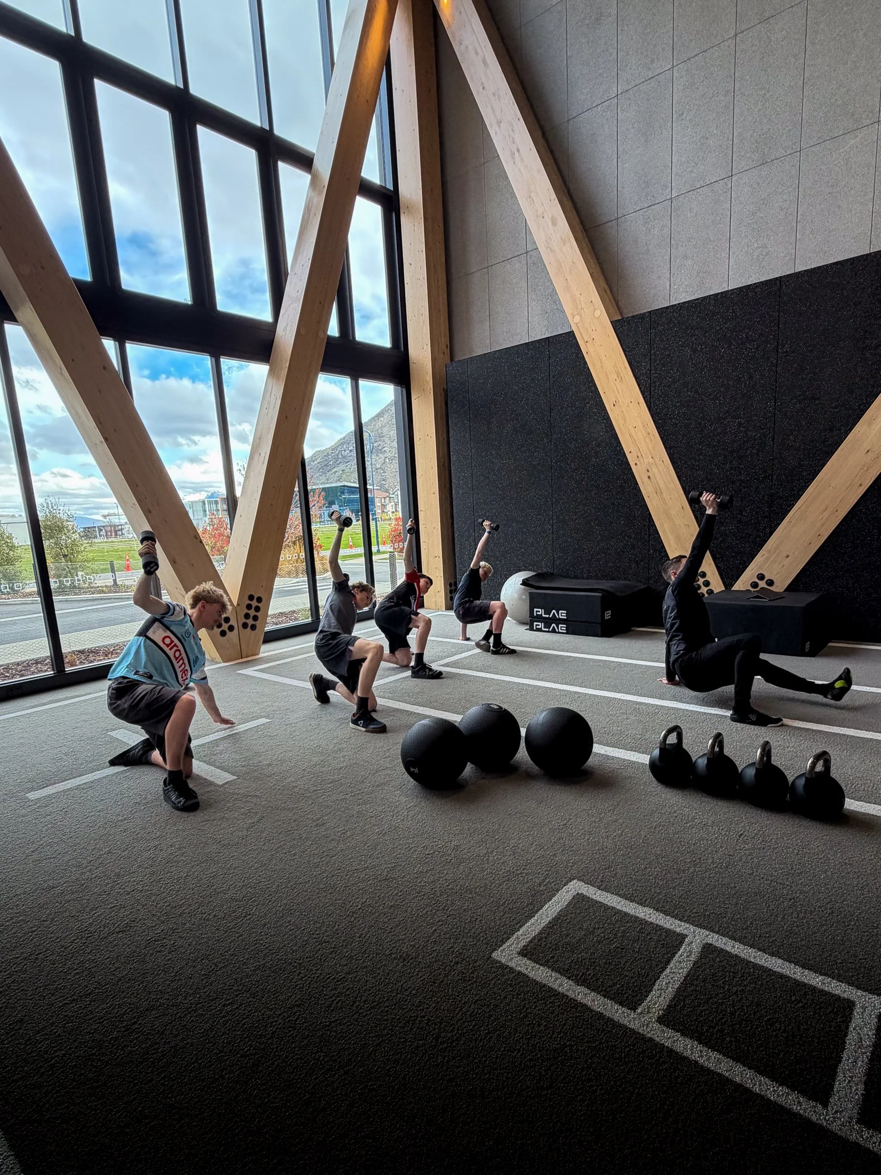Junior MTB athlete in strength and conditioning training as part of the Onward Development Team program