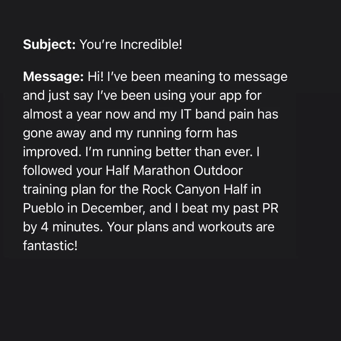 Mobile app interface showing monthly training and running plans with images of a person running and walking outdoors.