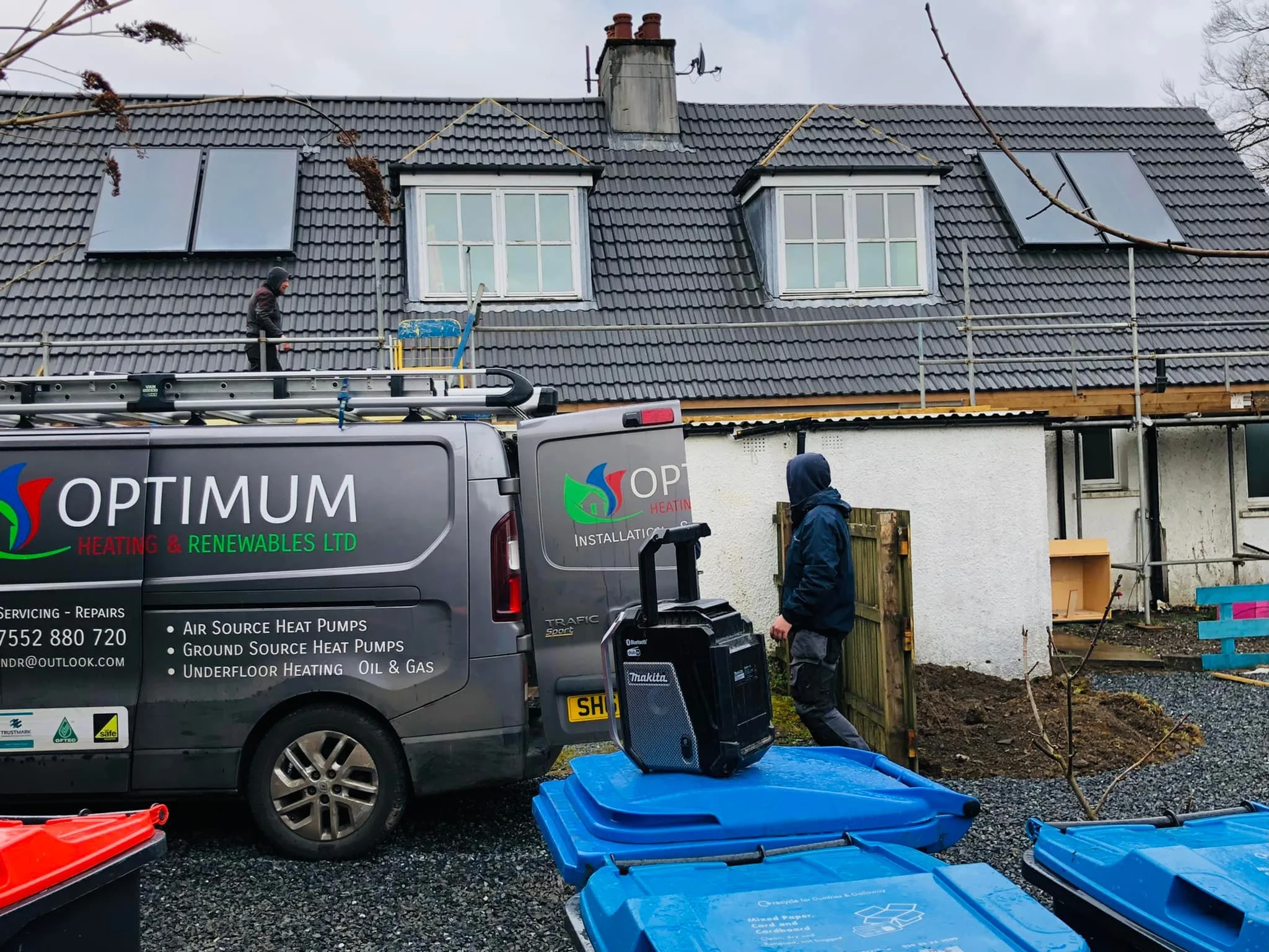 Installation of Air Source Heat Pump System