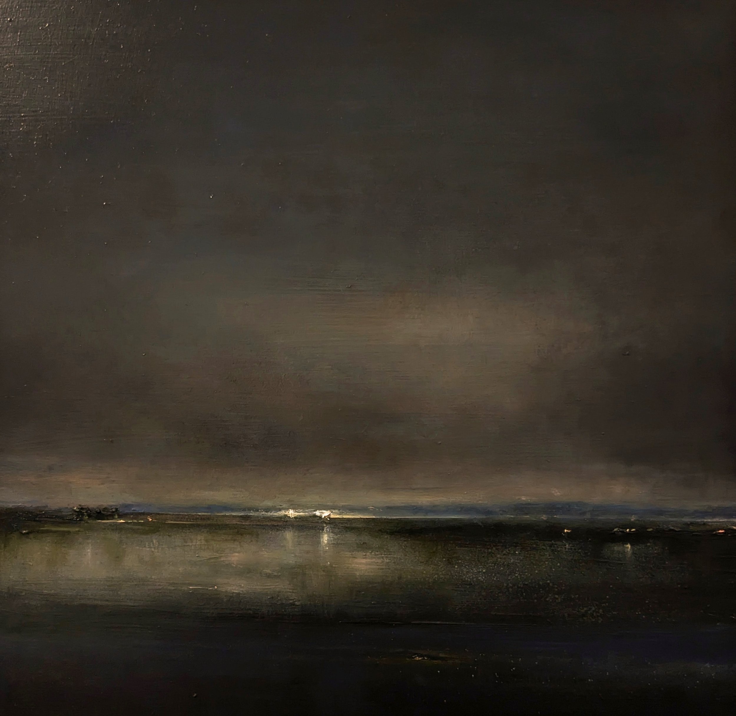 Light on the Bay, 40 x 40cm, oil on board