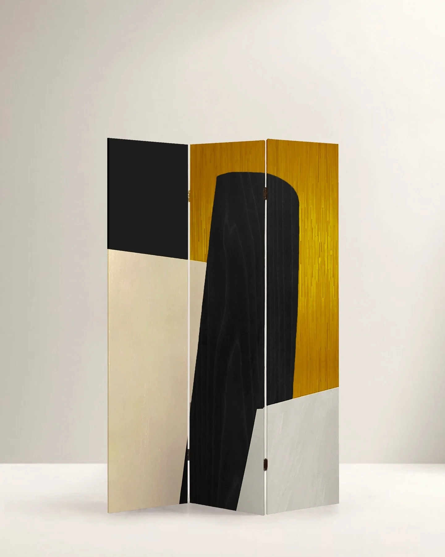 Eltham Screen 180cm H x 165cm W Rye Straw, Acrylic, Wood Stain and Emulsion on Birch Ply

I exhibited this at Future Icons Selects last month.
This is the first piece of furniture I&rsquo;ve made, and the first time I&rsquo;ve used straw marquetry in