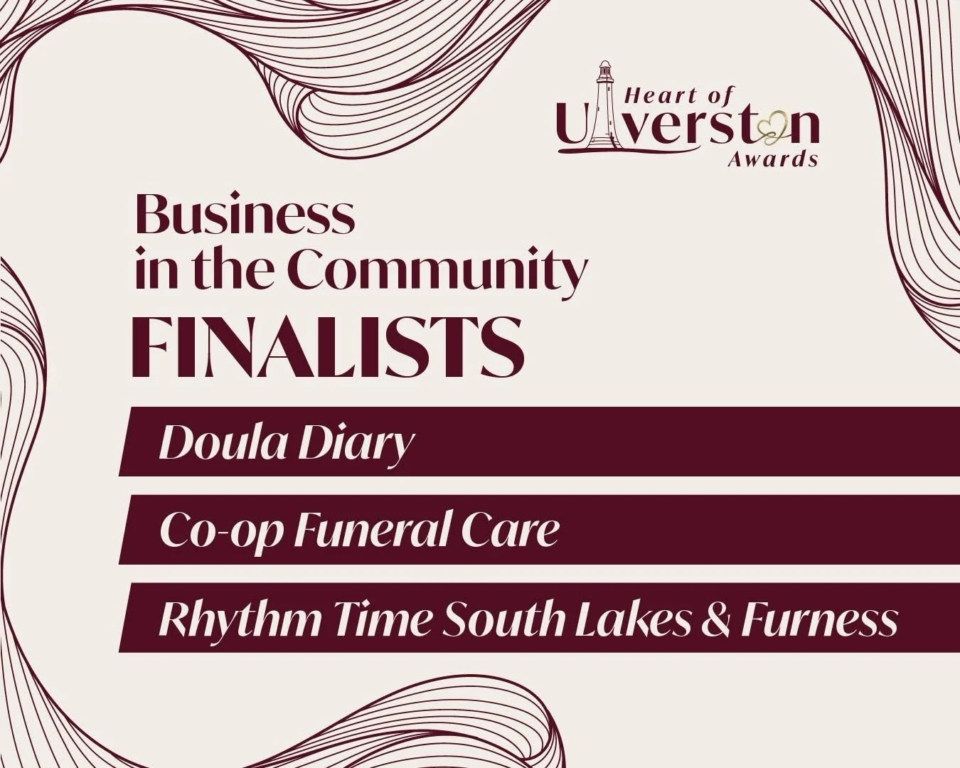 I&rsquo;m so grateful (and a little emotional!) to share that Doula Diary has been shortlisted for the Heart of Ulverston Awards 🤍

@heartofulverston 

To be recognised in our local community in this way truly means so much. Doula Diary was created 