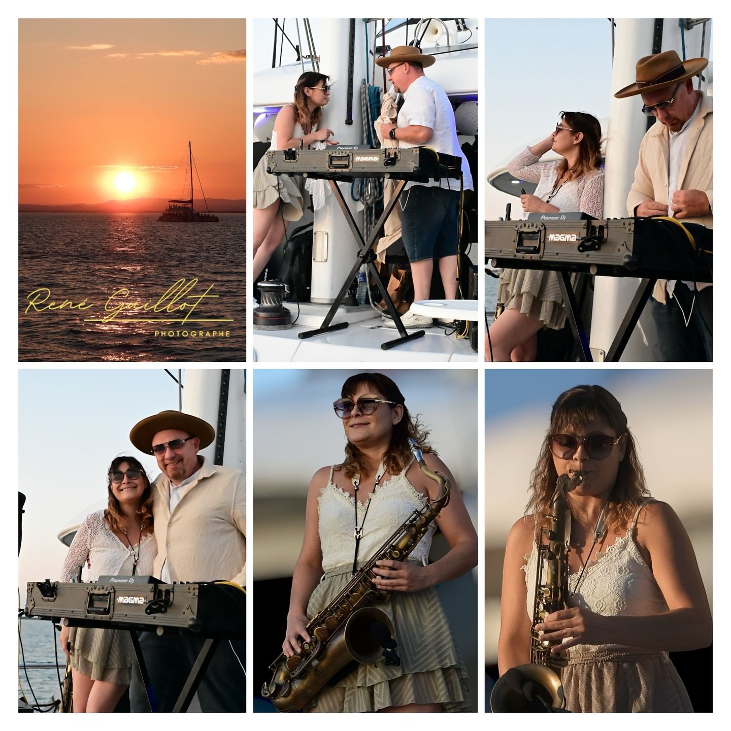 Merci &agrave; Ren&eacute; Guillot, qui est venu admirer un coucher de soleil sur le Catamaran Picardie 2, et qui nous a offert ces beaux clich&eacute;s ! 😍 On y voit toute l&rsquo;amiti&eacute; et la complicit&eacute; musicale qu&rsquo;il peut y av