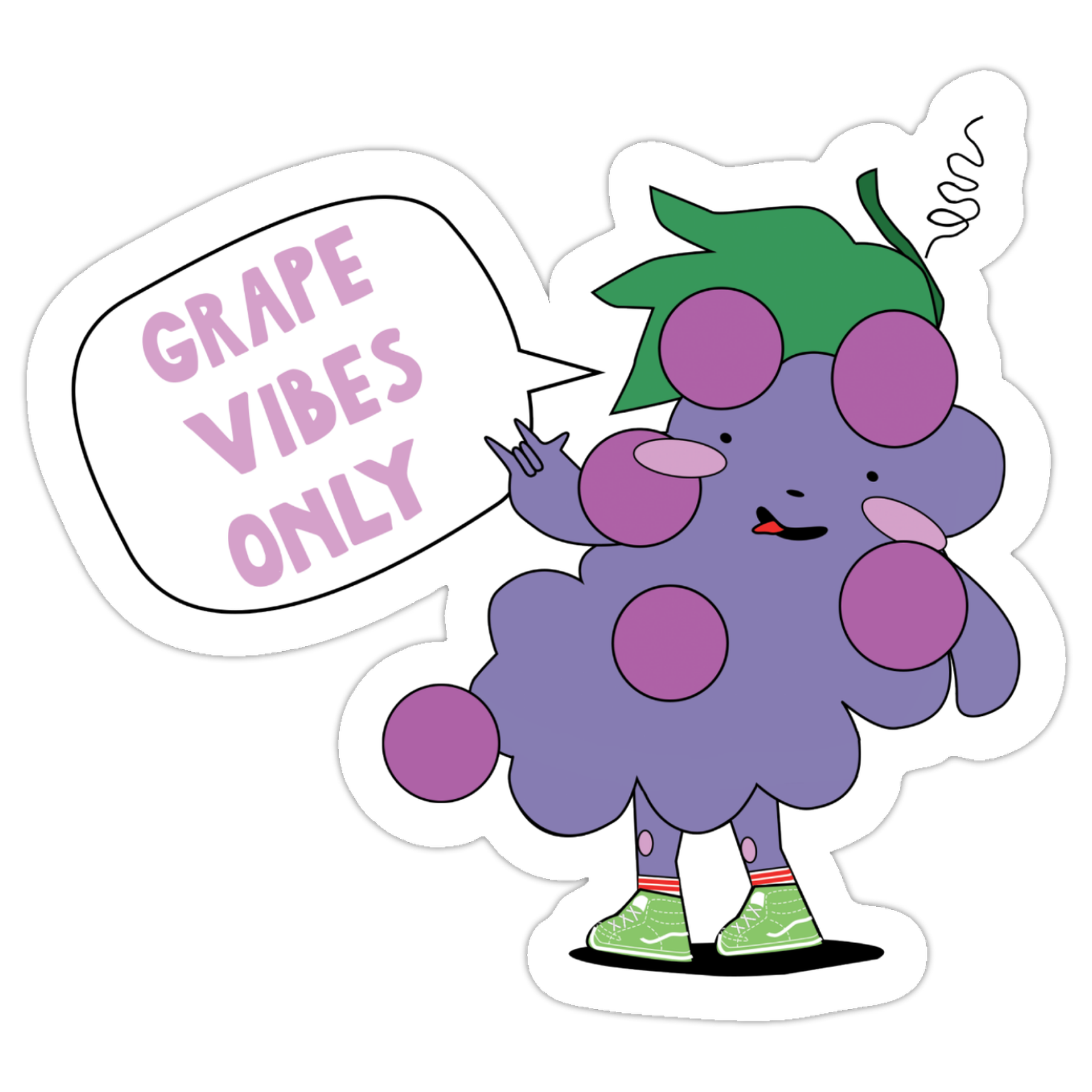Grape Vibes Only Sticker