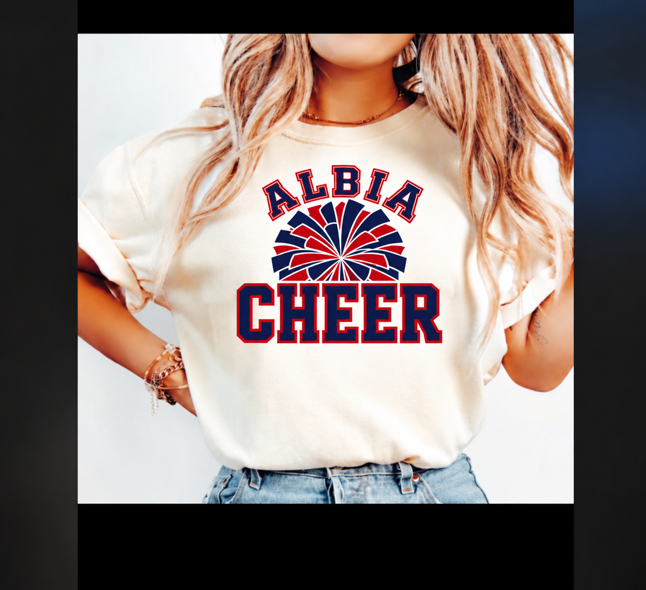 Albia Cheer Graphic Tee Fashion Shot.png