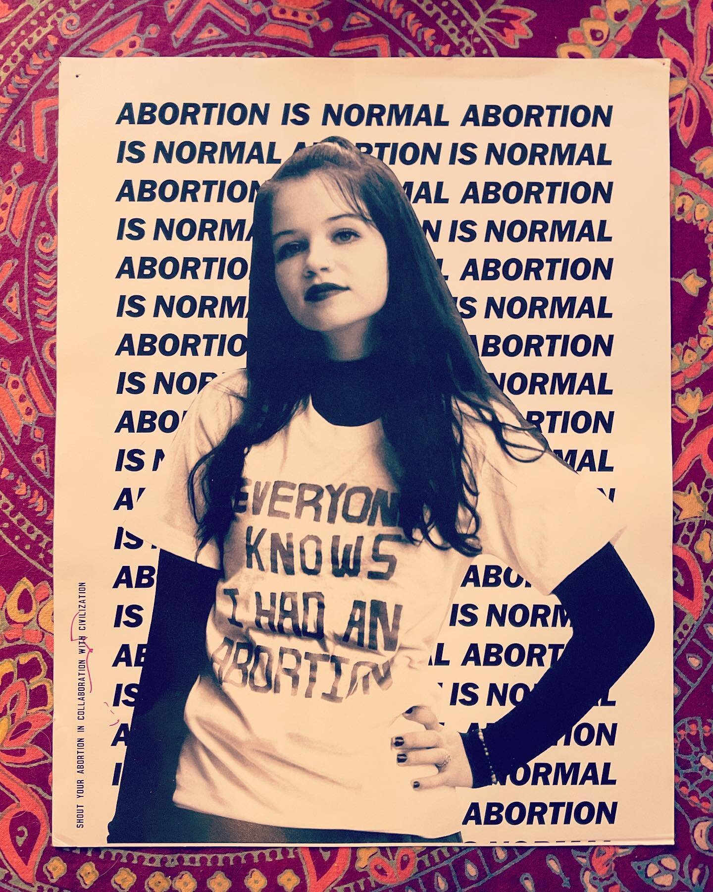 Yep! It&rsquo;s normal, safe, and extremely common. To the one in 4 people with a uterus who will have an abortion by age 45: I see you, I support you, I trust you 🌞

Thank you @shoutyourabortion for your grassroots feminist AF campaign to celebrate