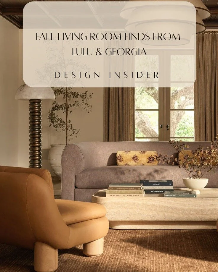 Fall is calling&hellip; and so is your living room. 🍂

We pulled together our favorite new-season pieces from Lulu &amp; Georgia&mdash;think warm velvets, sculptural shapes, and rugs that ground the whole room. Whether you're craving a full makeover