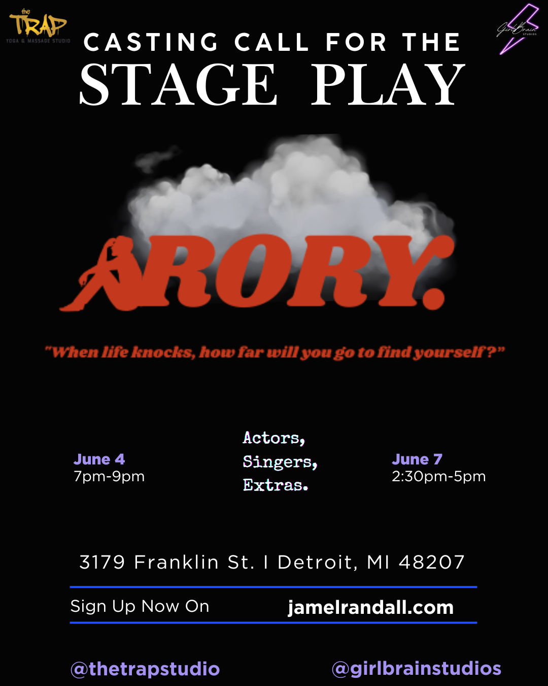 Auditions Open for the Stage Production of “Rory”