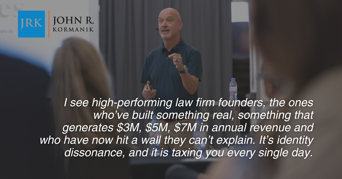 Identity Dissonance in Law Firm Founders Is the Hidden Barrier to Scaling Past $10M