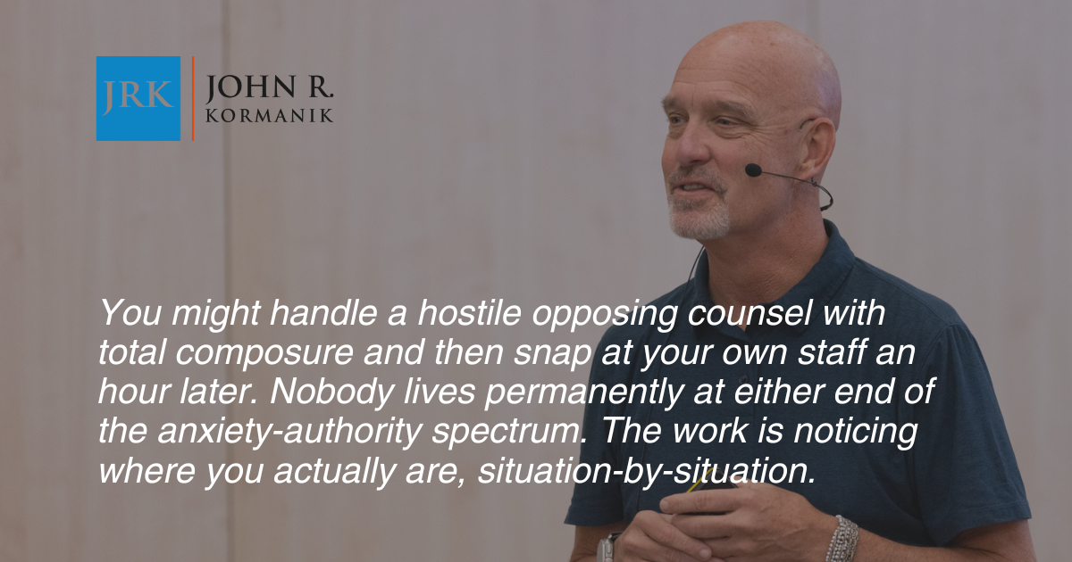 The Founding Attorney’s Anxiety-to-Authority Spectrum