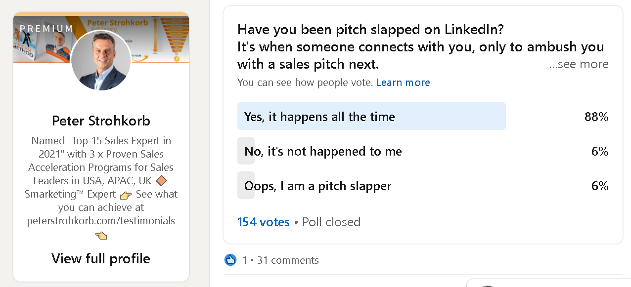 Pitch Slapping on LinkedIn: Why It Kills Sales.
