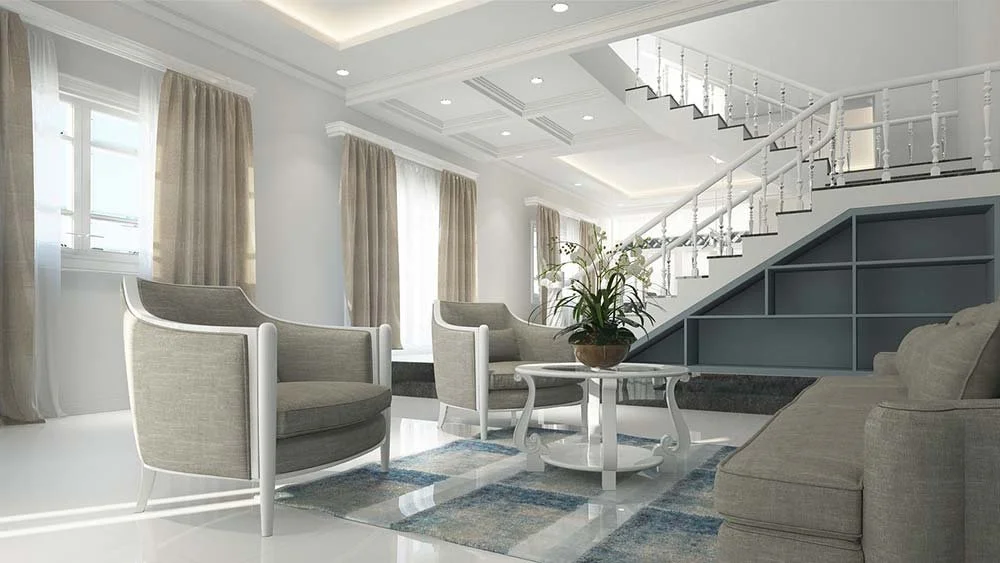 A luxury home interior, representing the high-end quality of Lakeview Building Group.