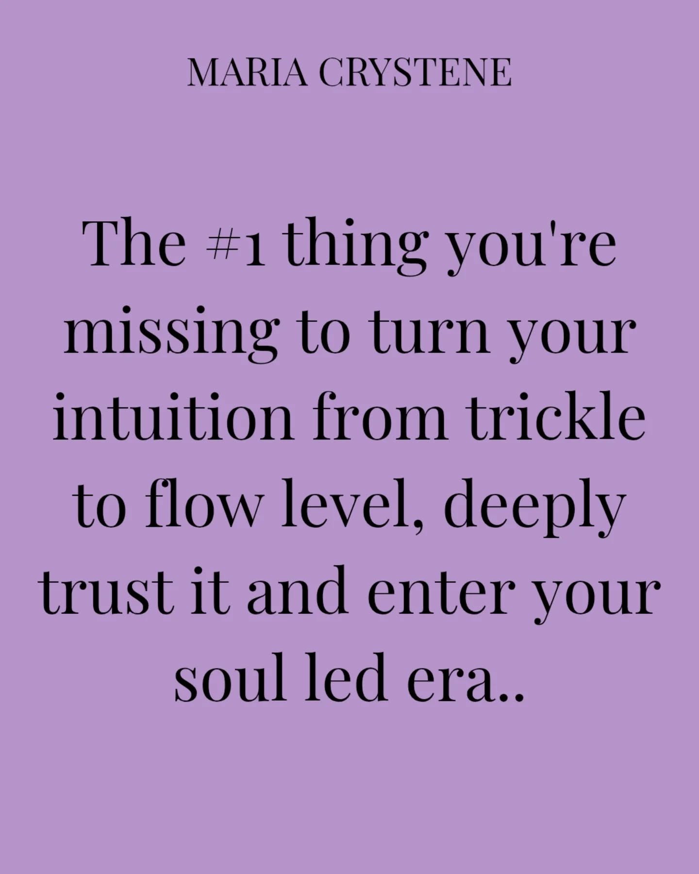 Comment GUIDE to discover the top 3 blocks why type A driven women aren't fully using your intuition, YET. 

It's not for lack of effort or because you're &quot;not intuitive&quot;.

Grab the GUIDE on practices to overcome these blocks and start tapp