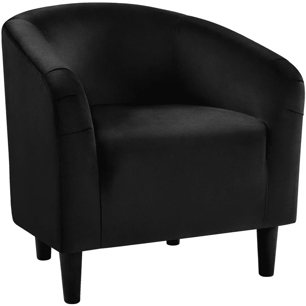 Black Velvet Barrel Chair    
Inventory 6   
$45