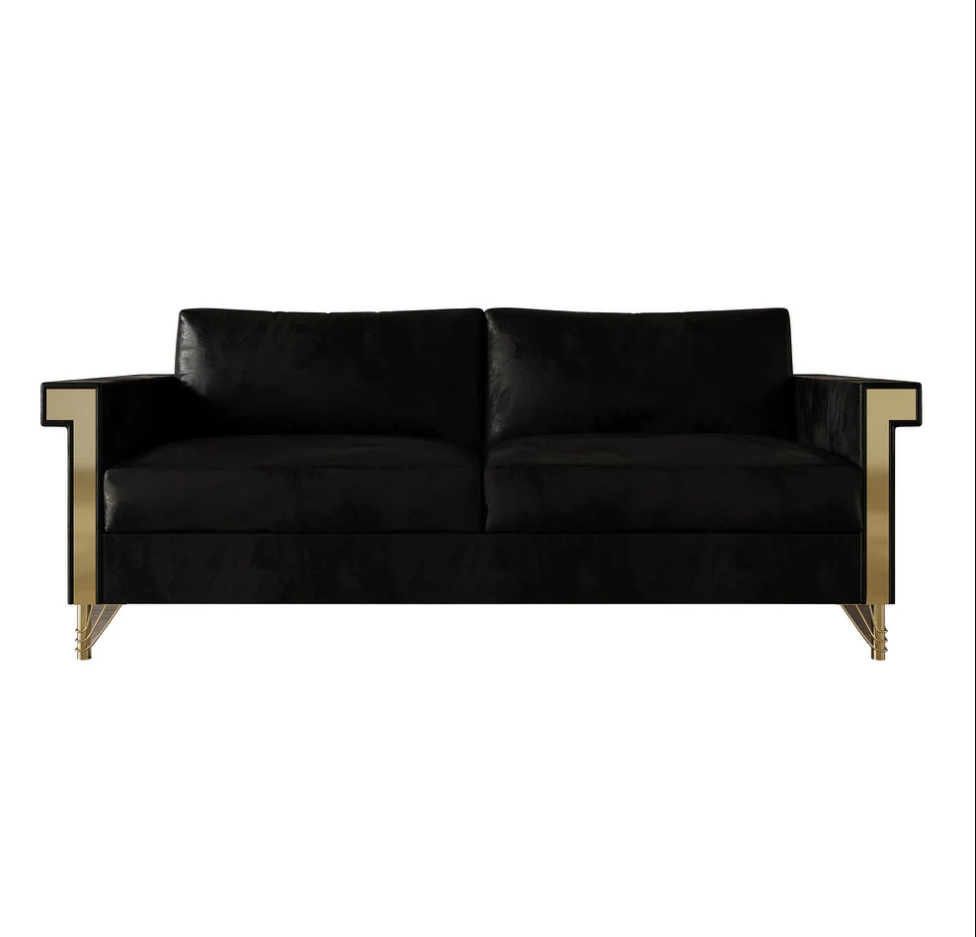Black & Gold Sofa   
Inventory 2   
$300.00 each 