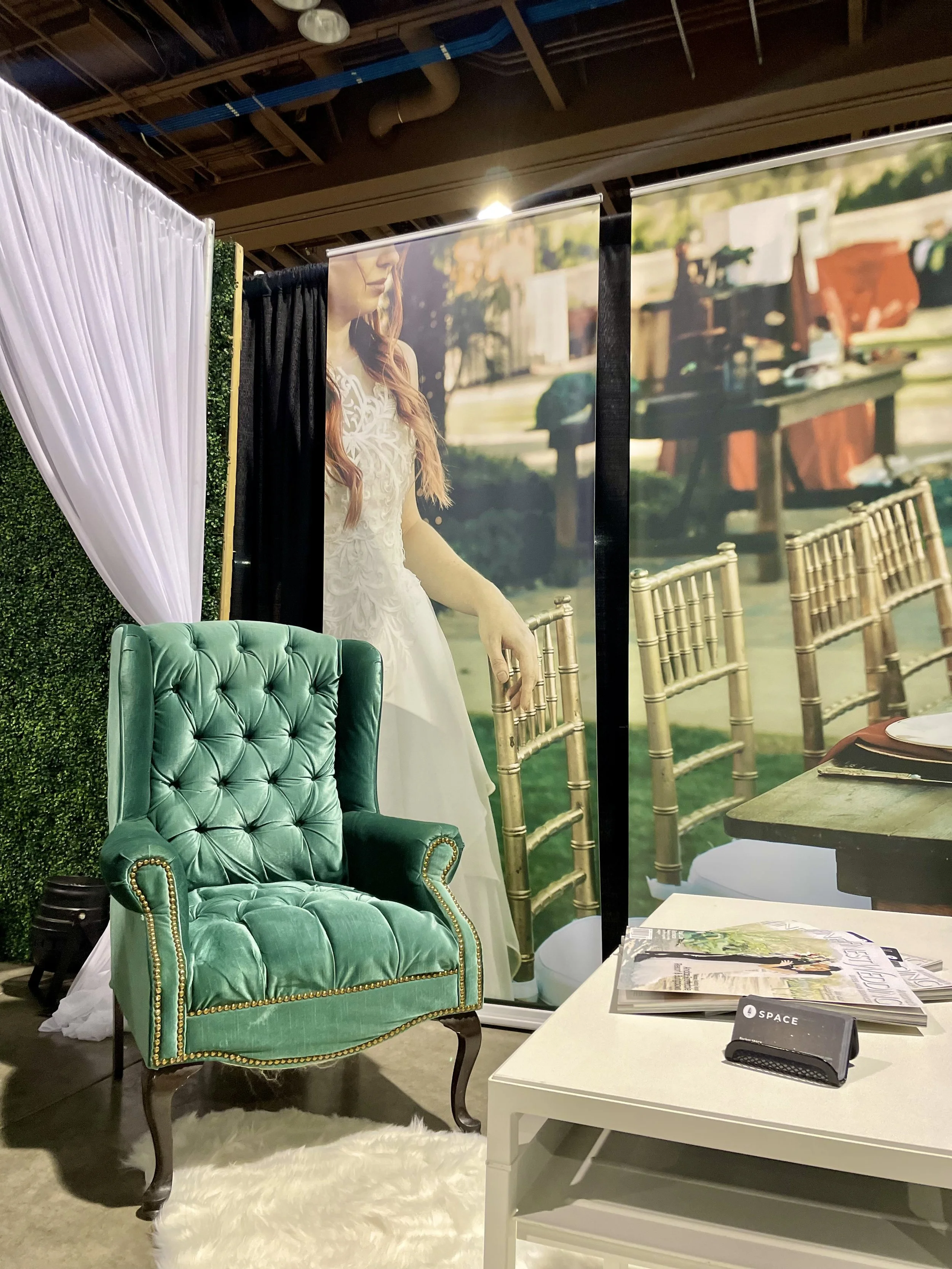 Green Wingback Chairs  
Inventory 2   
$40 Each 