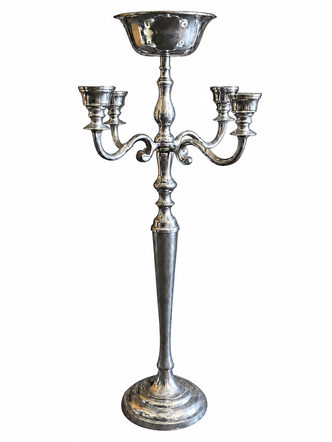 Silver Candelabra 37" (H)  
Inventory 10   
$35 Each  