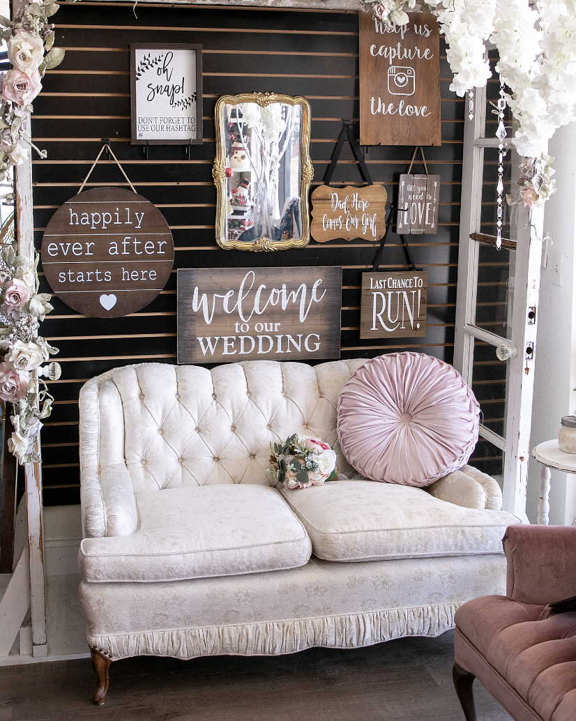 Vintage Ivory Loveseat