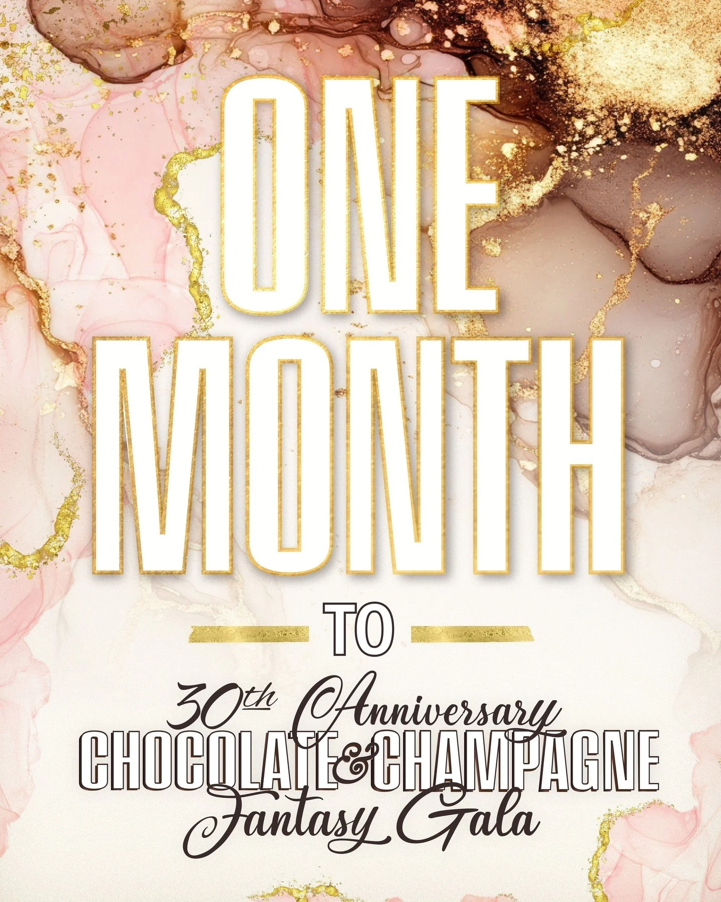 ⏳ One Month to Go! ⏳

In just one month, we&rsquo;ll come together for the 30th &amp; Final Chocolate &amp; Champagne Fantasy Gala, an unforgettable evening celebrating community, impact, and the future of local youth.

This milestone event will prou