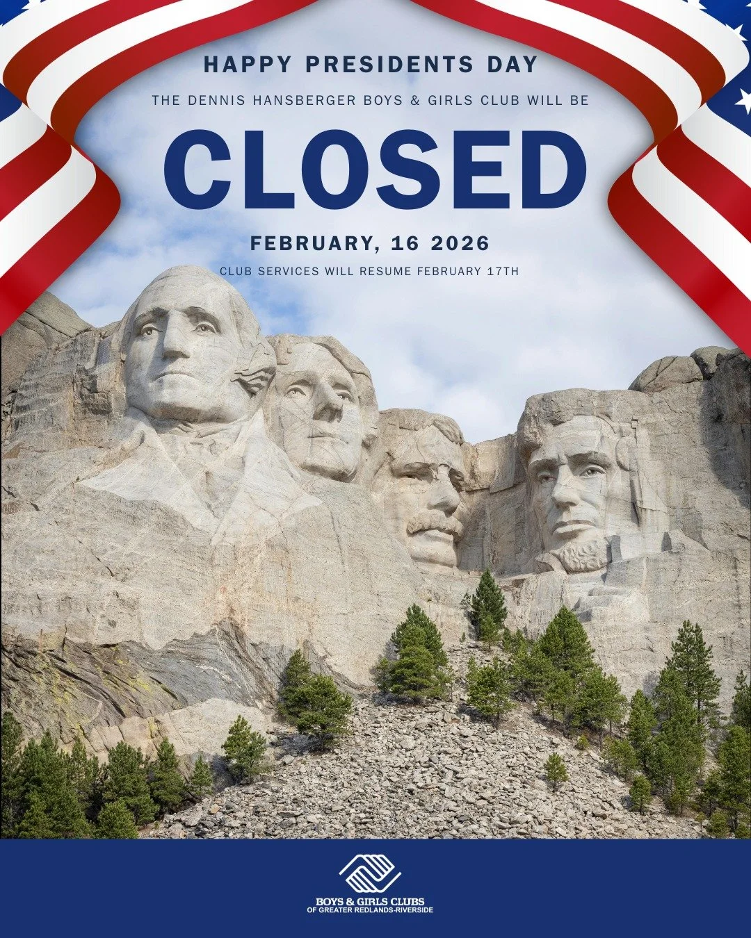 Happy Presidents Day! 

Please note that we will be closed on Monday, February 16th in observance of the holiday. We&rsquo;ll reopen Tuesday, February 17th with our normal business hours.

Have a safe and happy weekend!