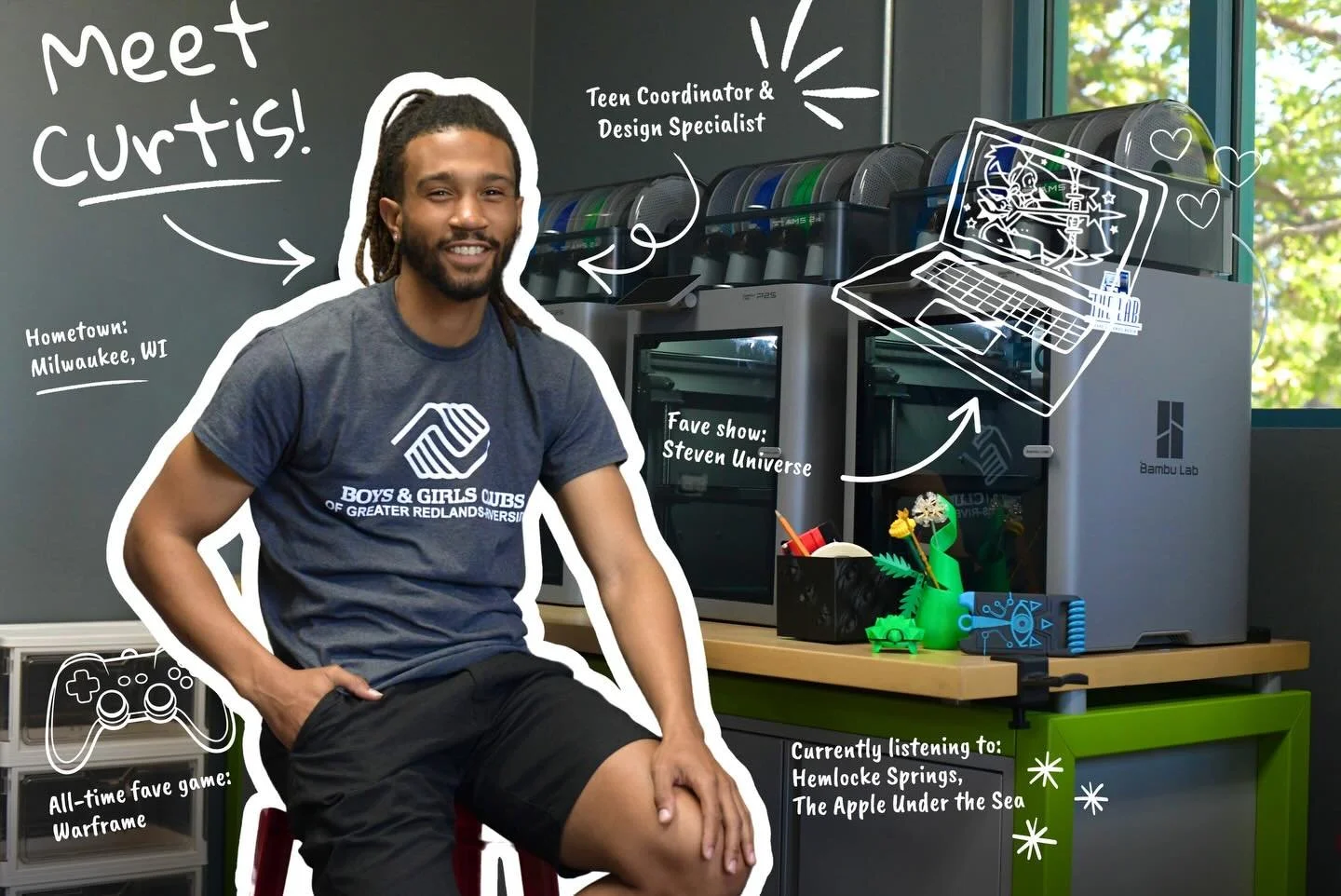 From Club Kid to mentor, Curtis is now creating the same supportive space that once inspired him! 🙌😎

Read more about how he is helping build pathways for youth through The Garner Holt Teen Innovation Center &mdash; now live in our Inside the Club 