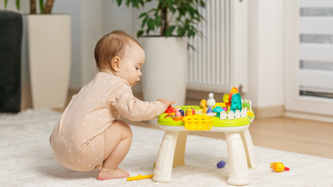 Baby showing perfect squat form